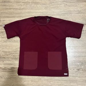 Burgundy Figs Scrub Top